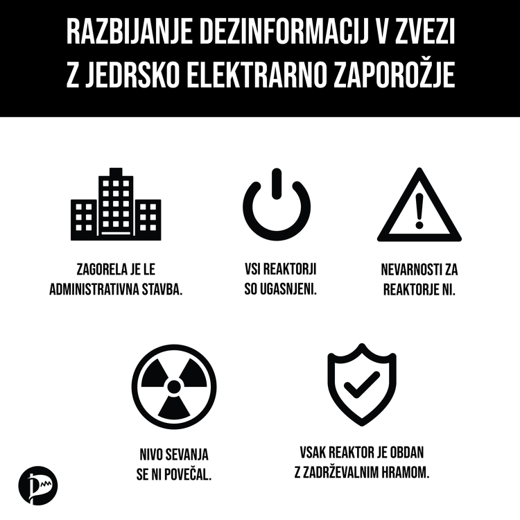 Dezinformacije o jedrski elektrarni Zaporožje