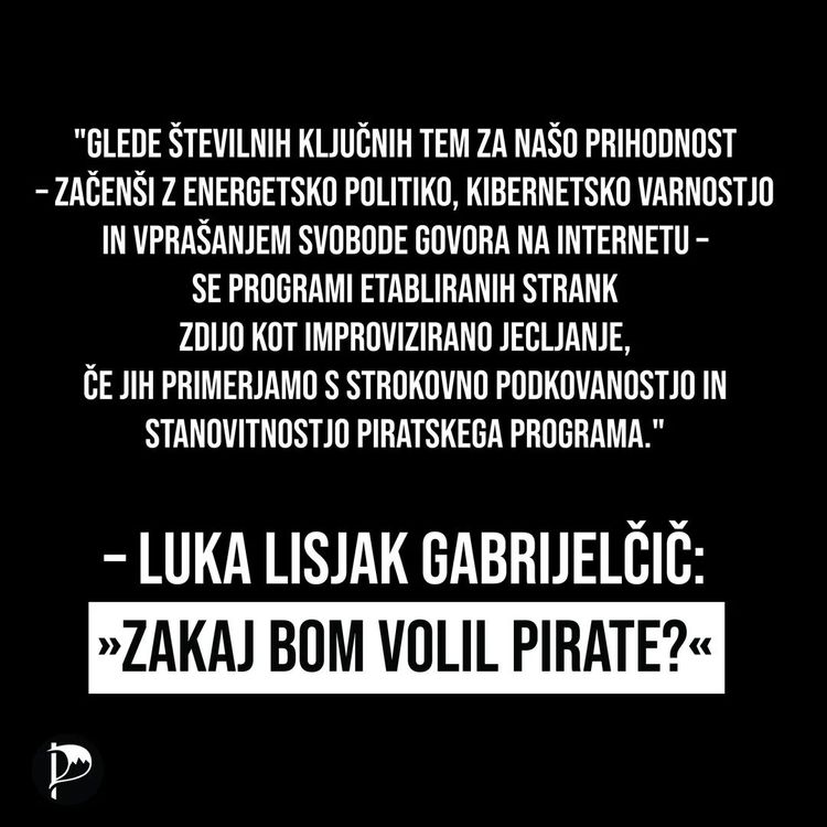 Luka Lisjak Gabrielčič o tem zakaj bo volil Pirate