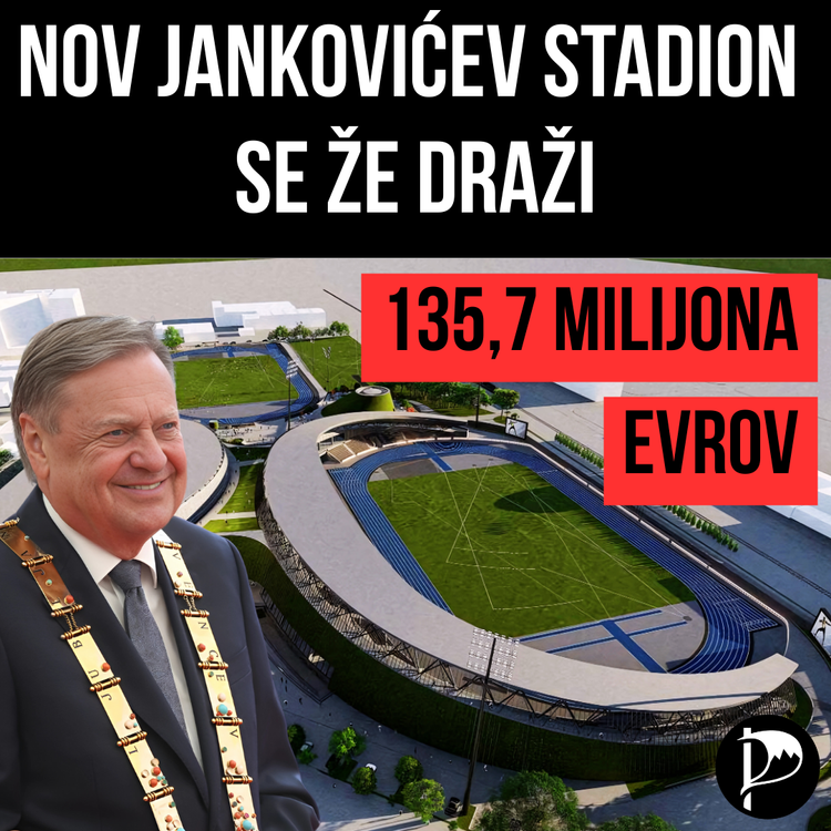 Nov Jankovićev stadion se že draži: več kot 135 milijonov evrov za atletski center.