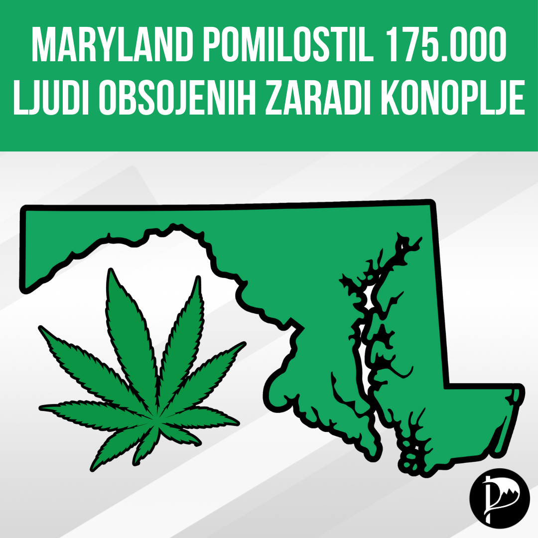 Maryland pomilostil 175.000 ljudi obsojenih zaradi konoplje